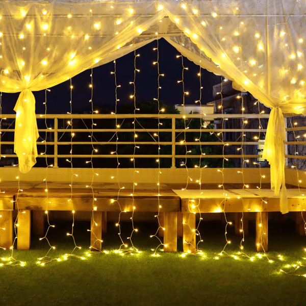 Cortina De Leds Luz 3mx2m Branco Quente - Branco Frio 110v ou 220v - Imagem 4