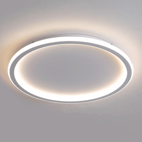 Luminaria Plafon De Teto Minimalista 1 Anel Branco