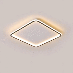 Luminaria Plafon Quadrado Teto Minimalista 1 Anel Preto