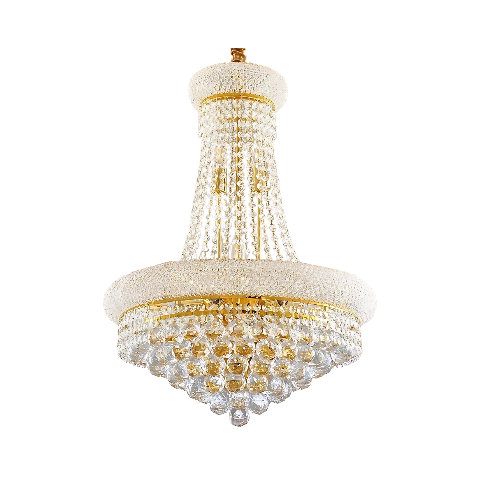 Lustre Cristal Legitimo Imperial Prata + Lampadas Led Bivolt
