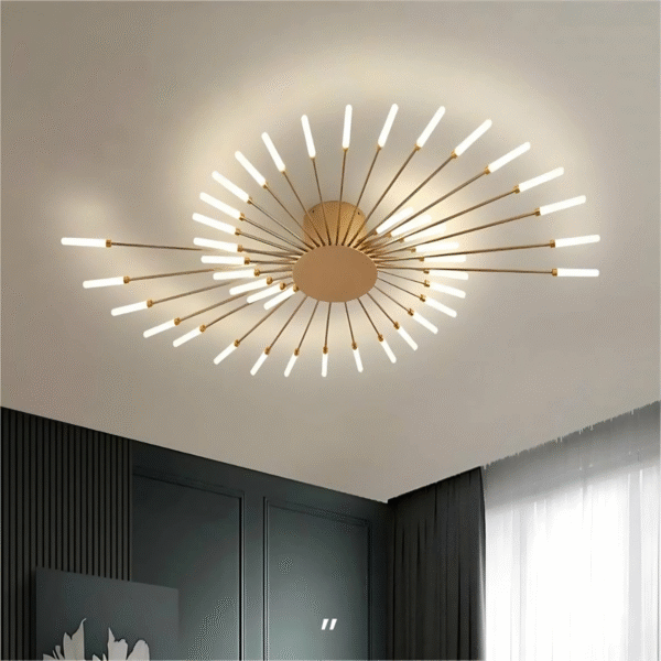 Lustre Girassol Led Espiral Teto 3500k Bivolt Iluminação - Imagem 2