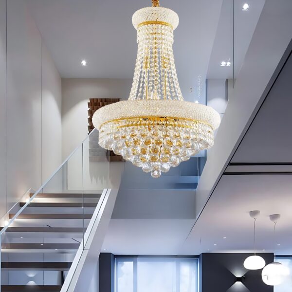 Lustre Cristal Legitimo Imperial Prata + Lampadas Led Bivolt - Imagem 6