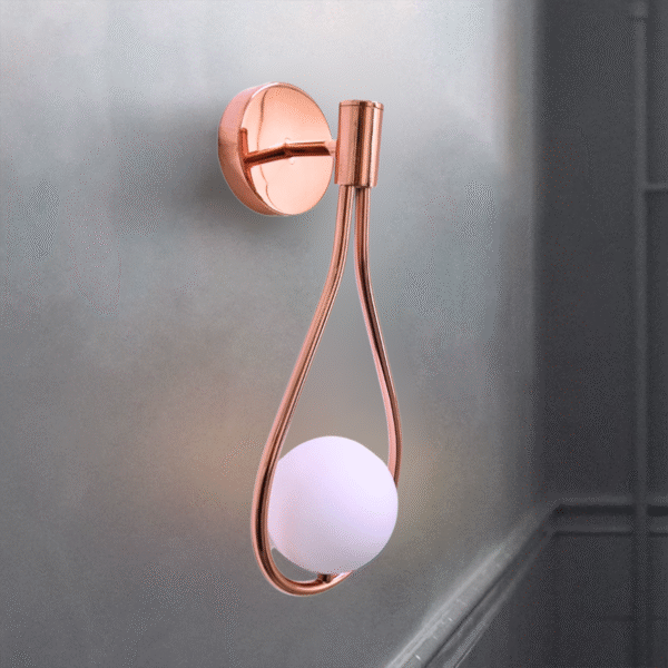 Arandela Gota Moderna Metal Iluminação Base Rose Jabuticaba - Imagem 4
