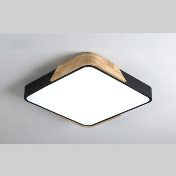 Luminaria Plafon Quadrado Amadeirado Black 40cm 3 In 1 - Imagem 2