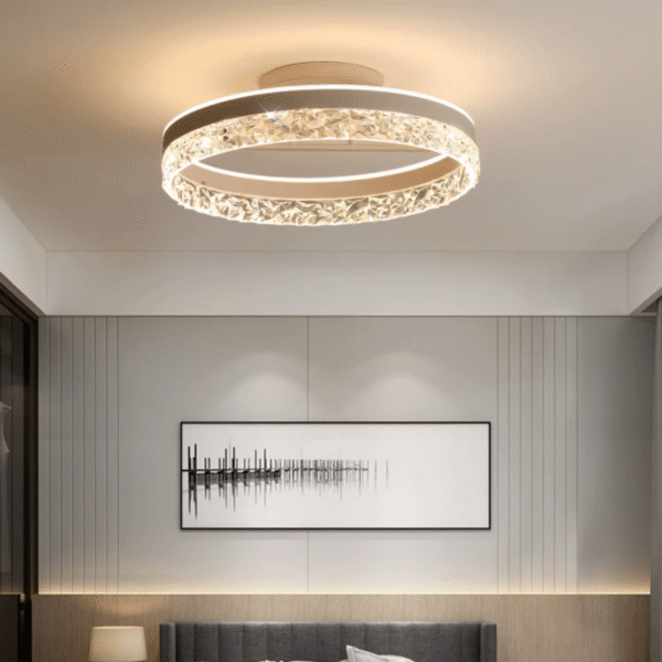 Luminaria Plafon Redondo Ultra Moderno Branco 3in1 Minimalis - Imagem 2