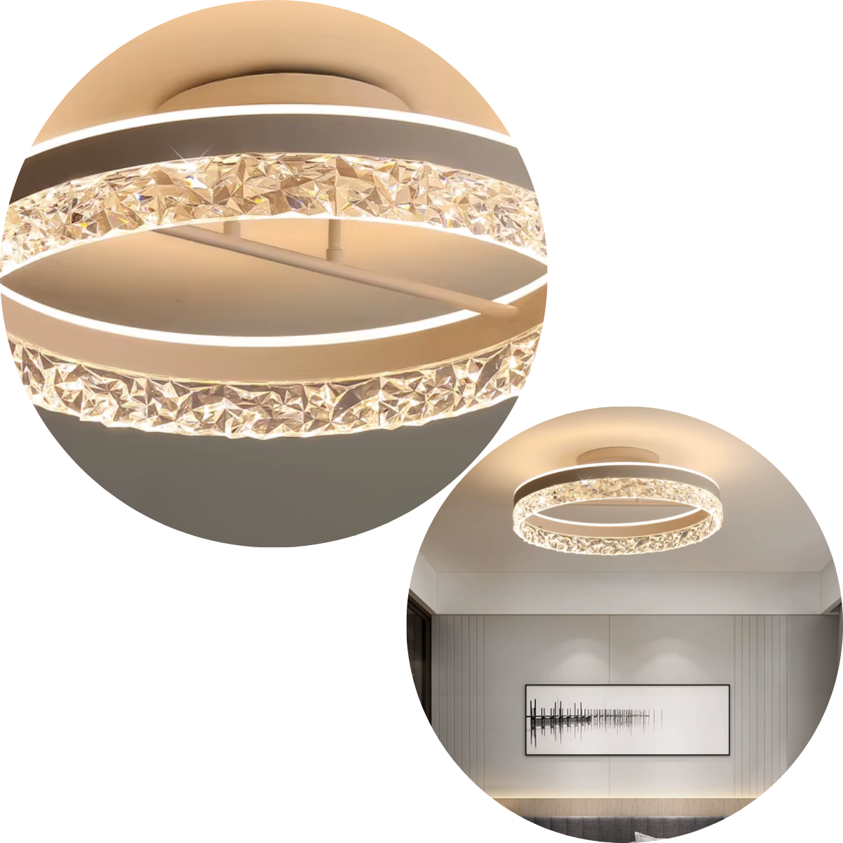 Luminaria Plafon Redondo Ultra Moderno Branco 3in1 Minimalis