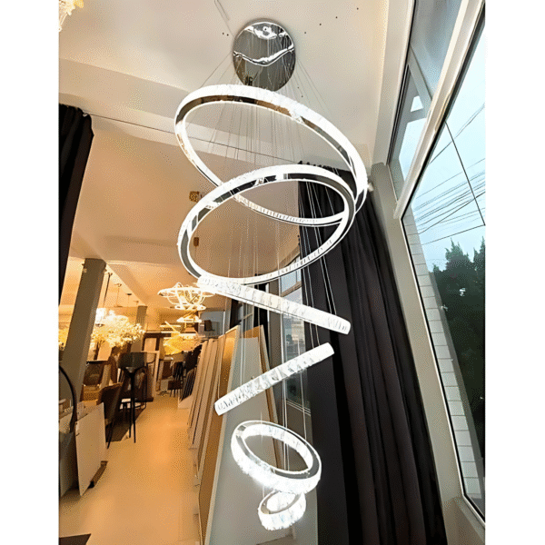 Lustre Cristal Aliança 6 Arcos 120x100x80x60x40x20 Bivolt - Imagem 5