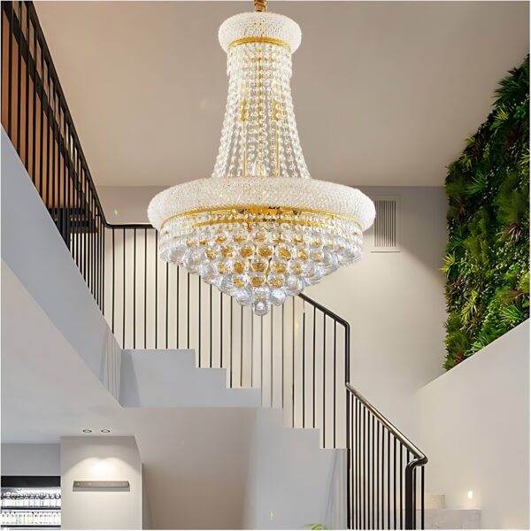 Lustre Cristal Legitimo Imperial Prata + Lampadas Led Bivolt - Imagem 2