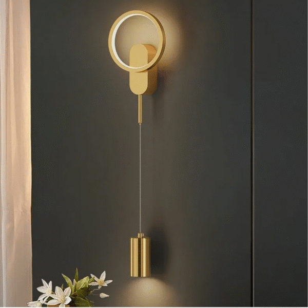 Arandela Lumenlar Moderna Metal Dupla Iluminação Dourada - Imagem 2