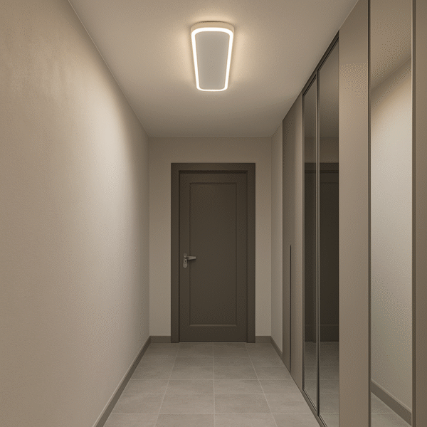 Luminaria Plafon Sobrepor Minimalista Retangular 1 Anel - Imagem 2