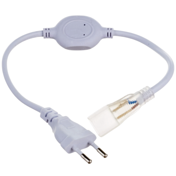 Conector Rabicho Led P/ Mangueira Led Neon 8mmx16mm Bivolt - Imagem 2
