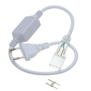 Conector Rabicho Led P/ Mangueira Led Neon 8mmx16mm Bivolt