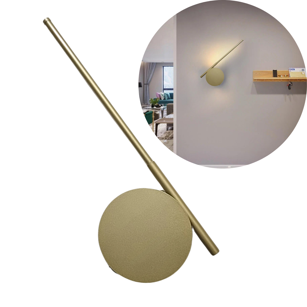 Arandela Luz Indireta Led Dourada 3000k 60cm Linear Moderna