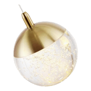 Luminaria Pendente Led Lua Cheia Cor Ouro Velho - Cristal