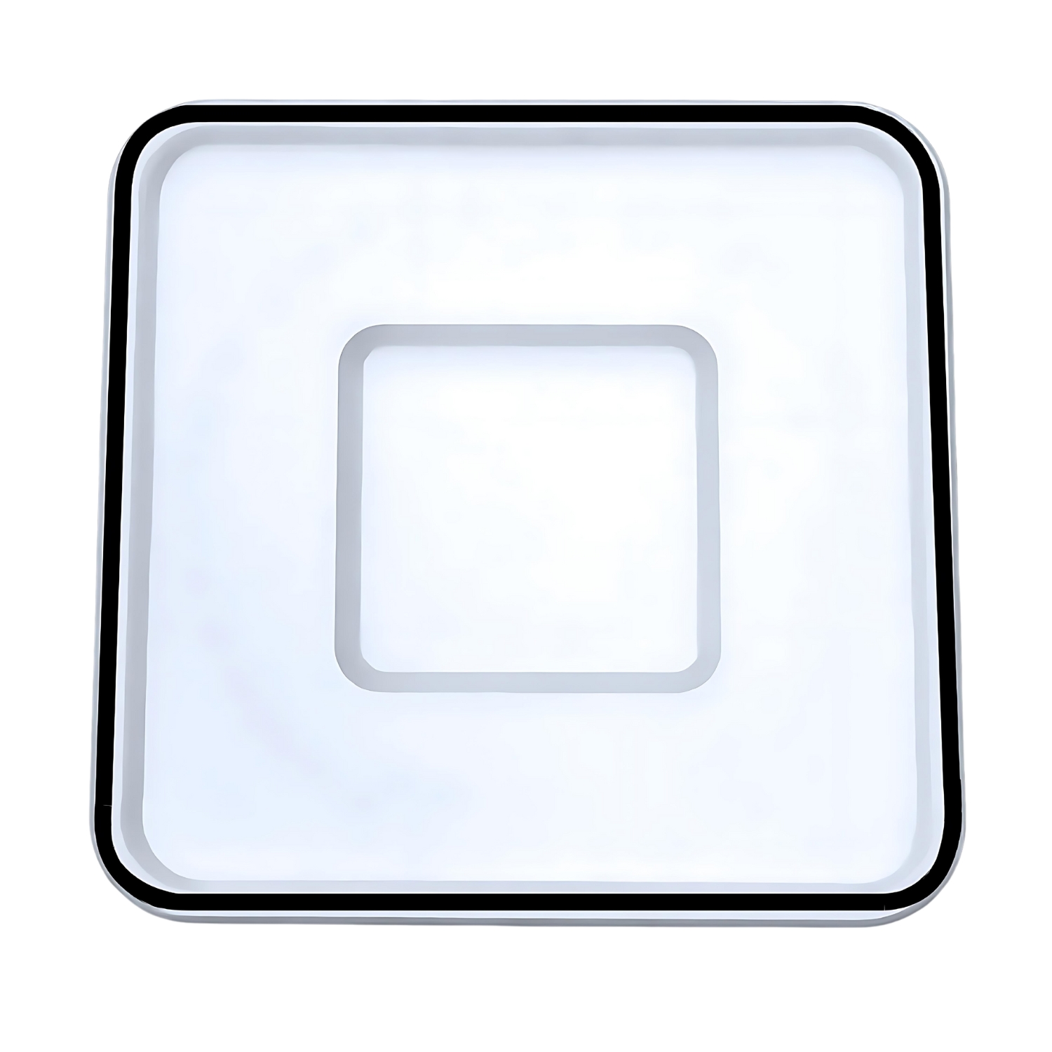 Luminaria Plafon Sobrepor Minimalista Quadrado 1anel Moderno