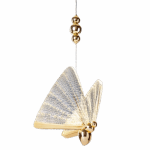 Luminaria Led Pendente Borboleta De 17cm Cor Dourado