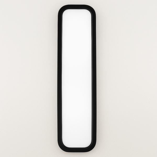 Plafon Minimalista Retangular Preto Luminaria Sobrepor - Imagem 2