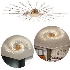 Lustre Girassol Led Espiral Teto 3500k Bivolt Iluminação