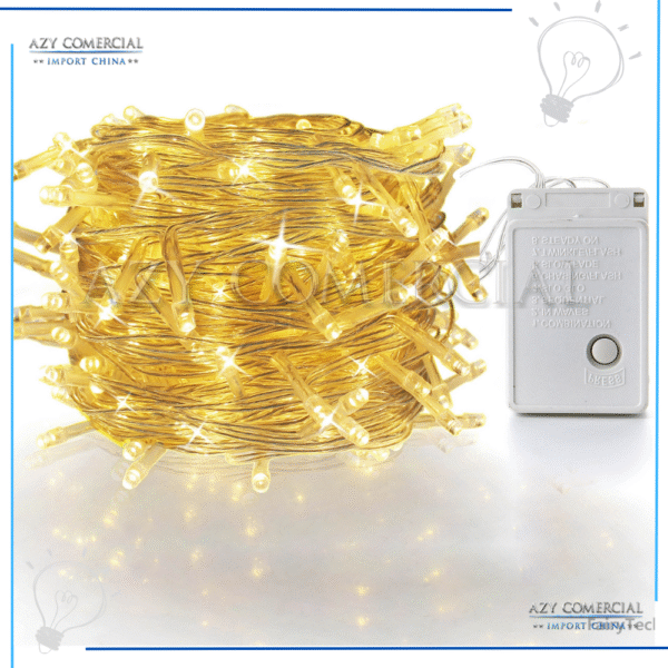 Pisca-pisca De Natal Cordão Led 100Leds 8função 10metros Fio verde ou Transparente - Imagem 7