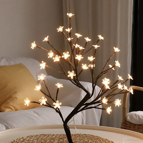 Luminaria Arvore Cerejeira Leds Abajur Flor 48Leds Bivolt - Imagem 6