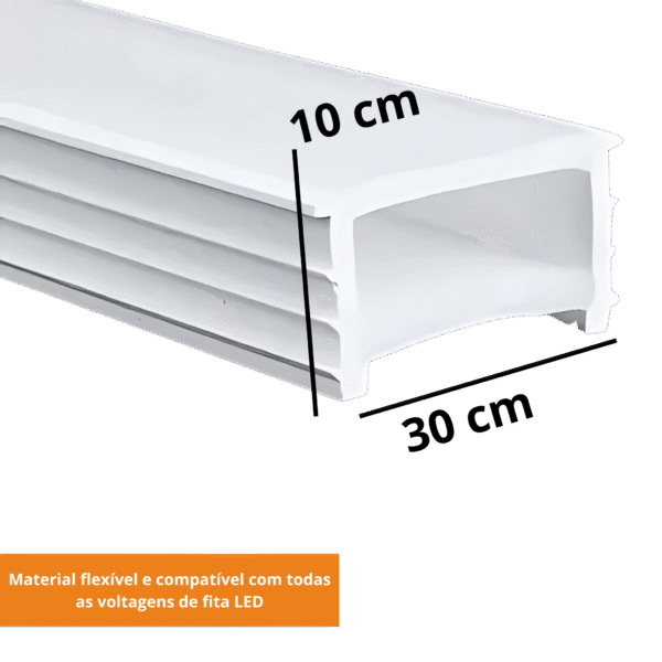 Perfil Led 10 metros Embutir Flexivel 30x10 Iluminação Direcional - Imagem 2