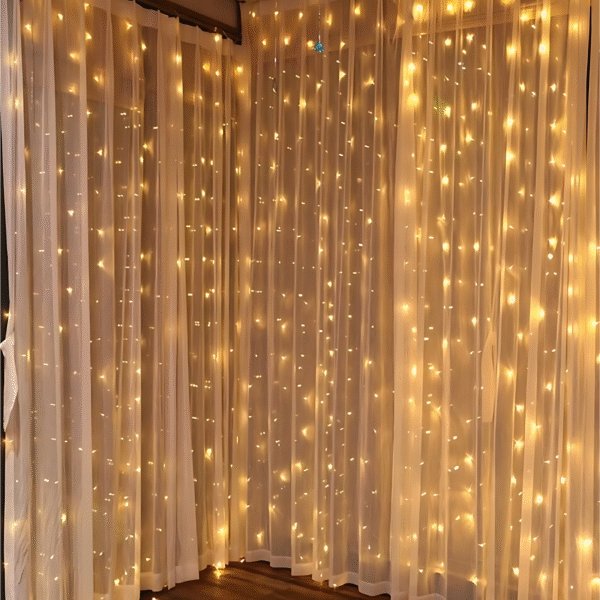 Cortina Luzes Led Casamento 4mx3m 900leds Branco Quente - Branco Frio 110v ou 220v - Imagem 6