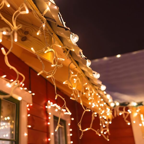 Cascata Natal Pisca cortina 400Leds Fixo 110v ou 220v C/emenda Macho/Femea - Imagem 13