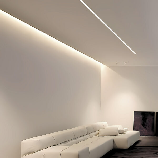 Perfil Led 10 metros Embutir Flexivel 30x10 Iluminação Direcional - Imagem 8