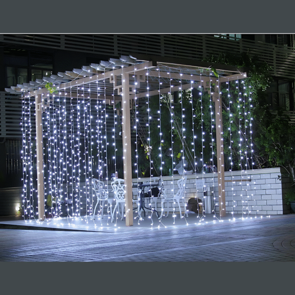 Cortina De Leds Luz 3mx2m Branco Quente - Branco Frio 110v ou 220v - Imagem 6