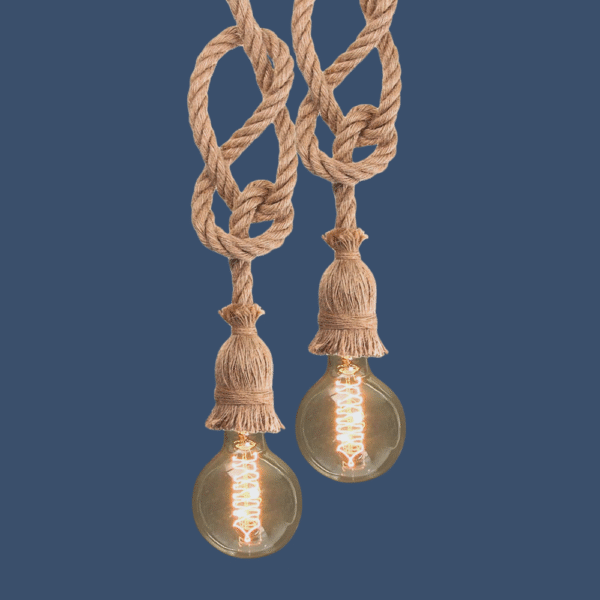 Pendente Corda 1,10metro Design Rustico Decorativo Luminaria - Imagem 7