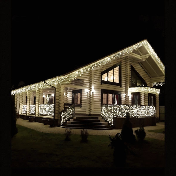 Cascata Natal Pisca cortina 400Leds Fixo 110v ou 220v C/emenda Macho/Femea - Imagem 10