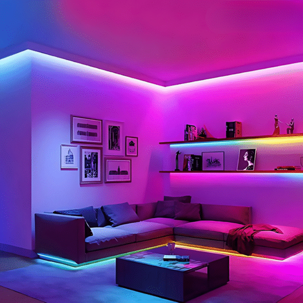 Mangueira Fita Neon RGB 5 metros + Controlador+ Fonte 12v - Imagem 2