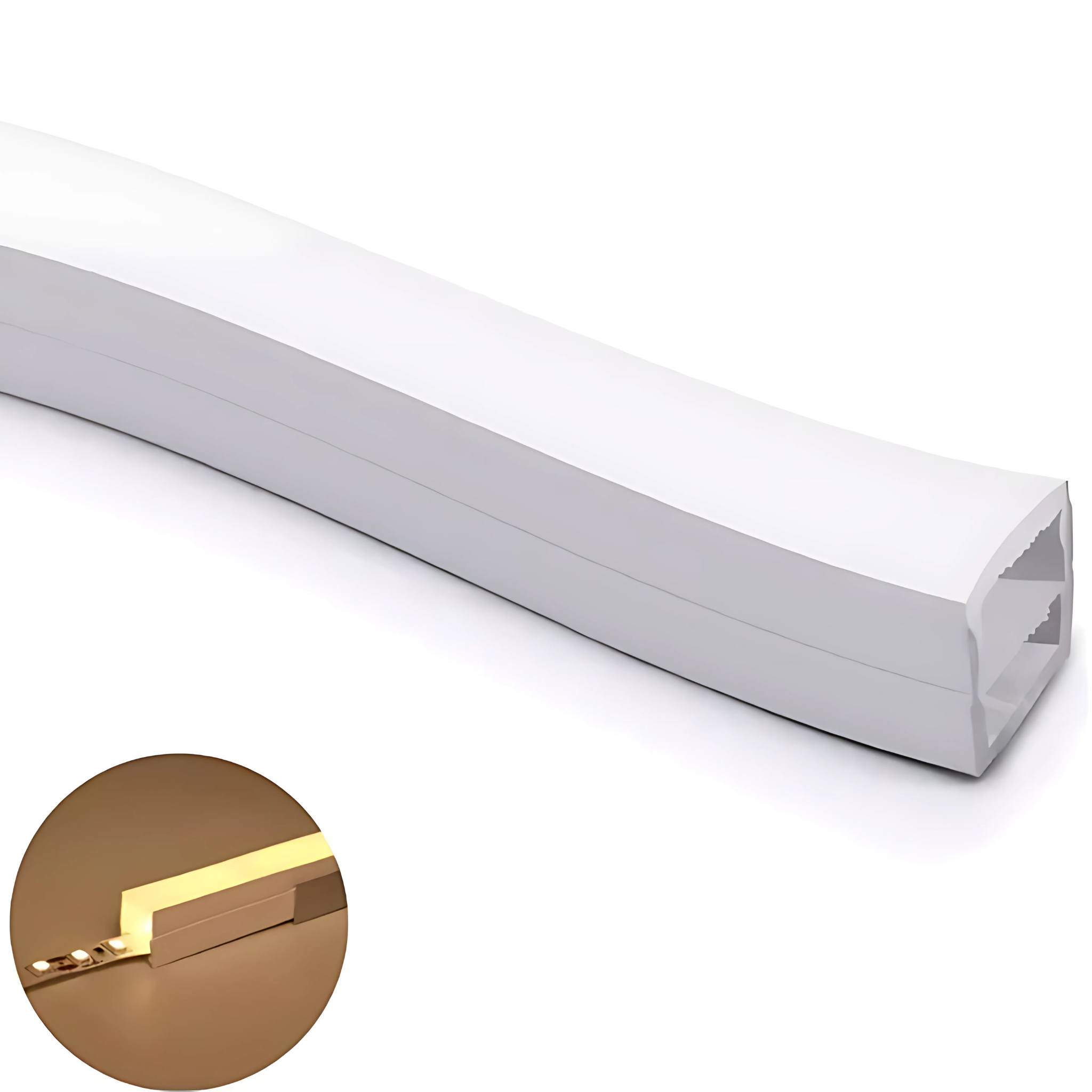 Perfil 10 metros Sobrepor 30x20mm Flexível Silicone Para Fita Led