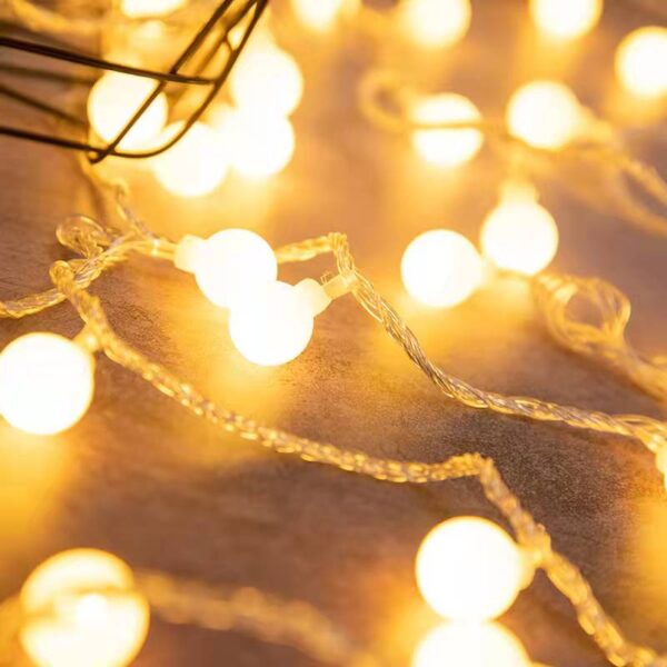 Pisca Cordão 40 Leds Morno Amarelo Bola Decoração Casamento - Imagem 4