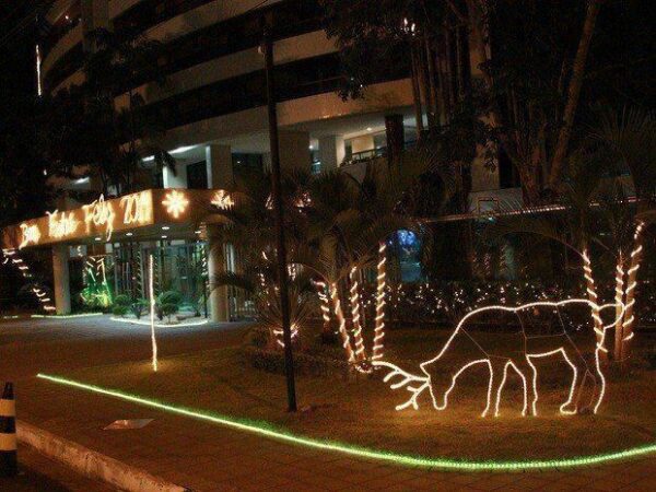 Mangueira De Led Redonda 100metros+10 Conectores Natalina 11mm 24leds/metro - Imagem 5