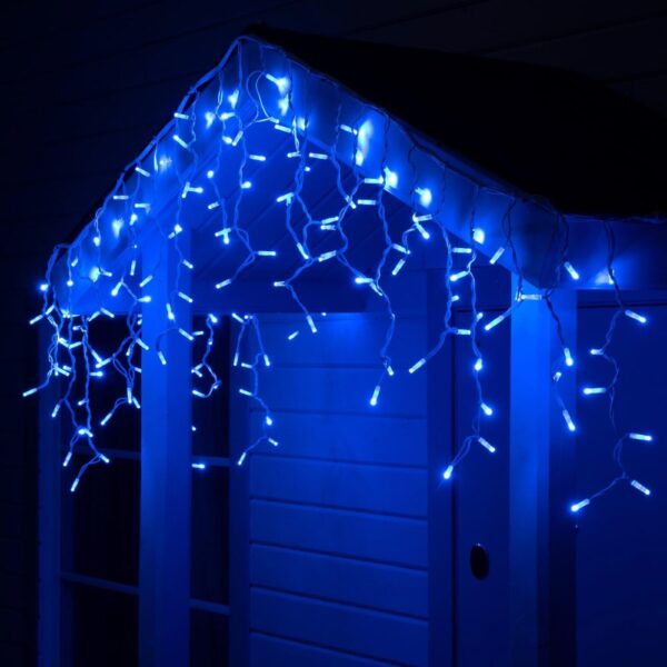 Cascata Natal Pisca cortina 400Leds Fixo 110v ou 220v C/emenda Macho/Femea - Imagem 4