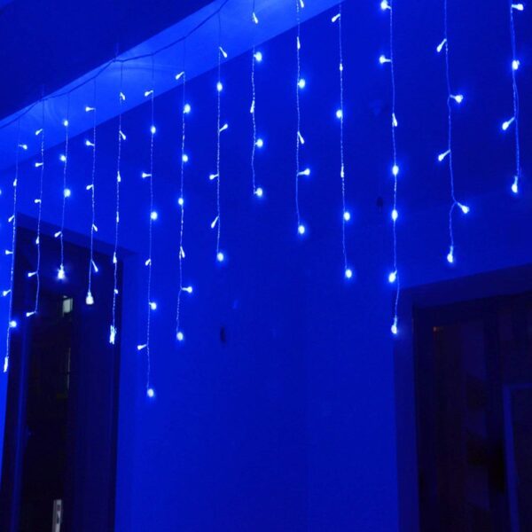 Cascata Natal Pisca cortina 400Leds Fixo 110v ou 220v C/emenda Macho/Femea - Imagem 11