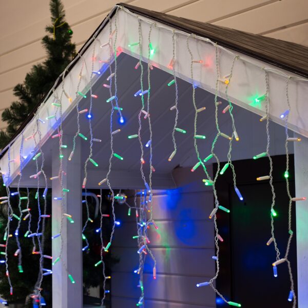 Cascata Natal Pisca cortina 400Leds Fixo 110v ou 220v C/emenda Macho/Femea - Imagem 6