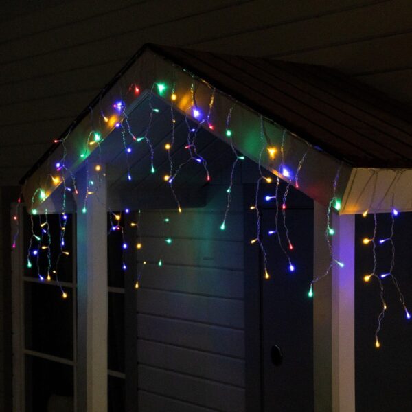 Cascata Natal Pisca cortina 400Leds Fixo 110v ou 220v C/emenda Macho/Femea - Imagem 5