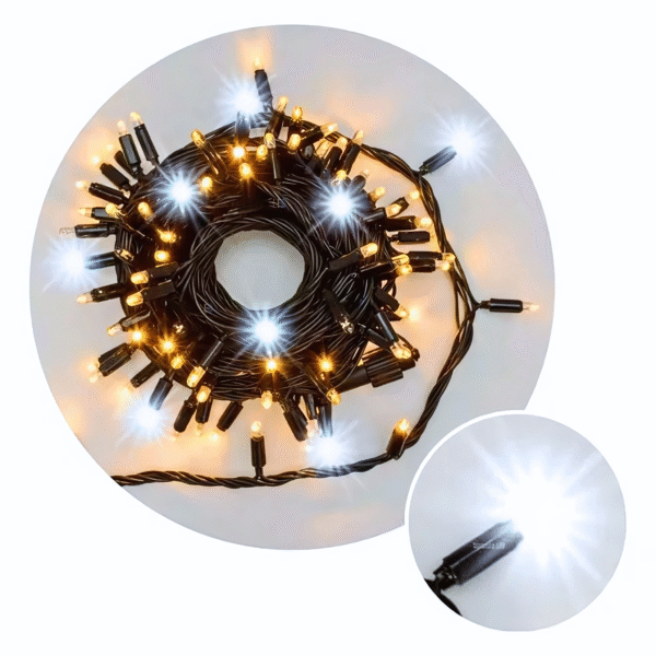 Pisca Cordão strobinho 100leds 10m 80fixo 20pisca 220v - Imagem 3
